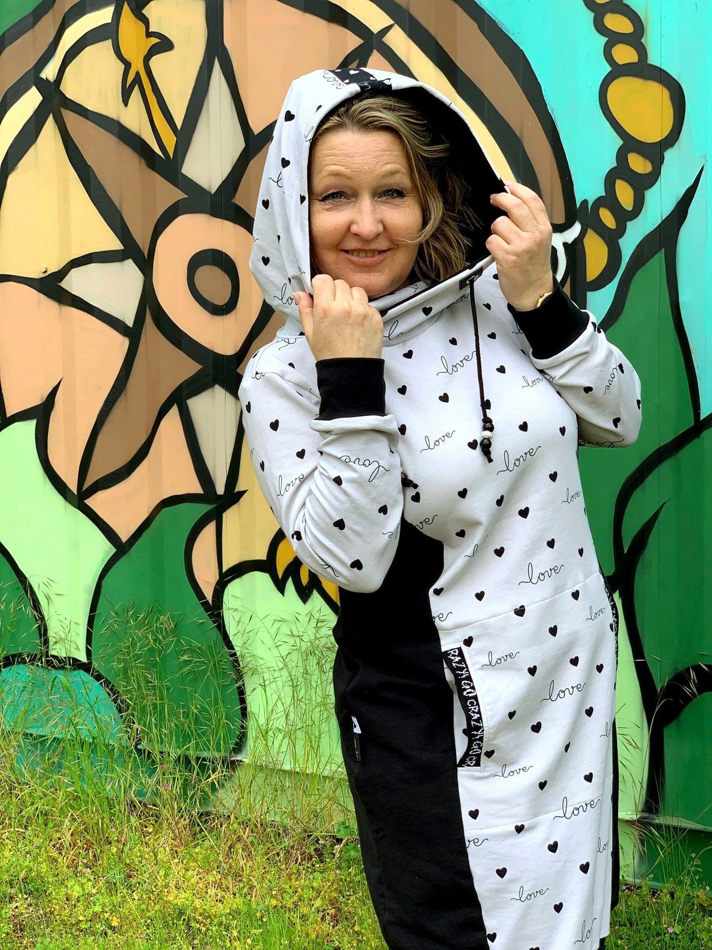 Hoodiekleid Jonine Gr. 32-48 beamerfähig