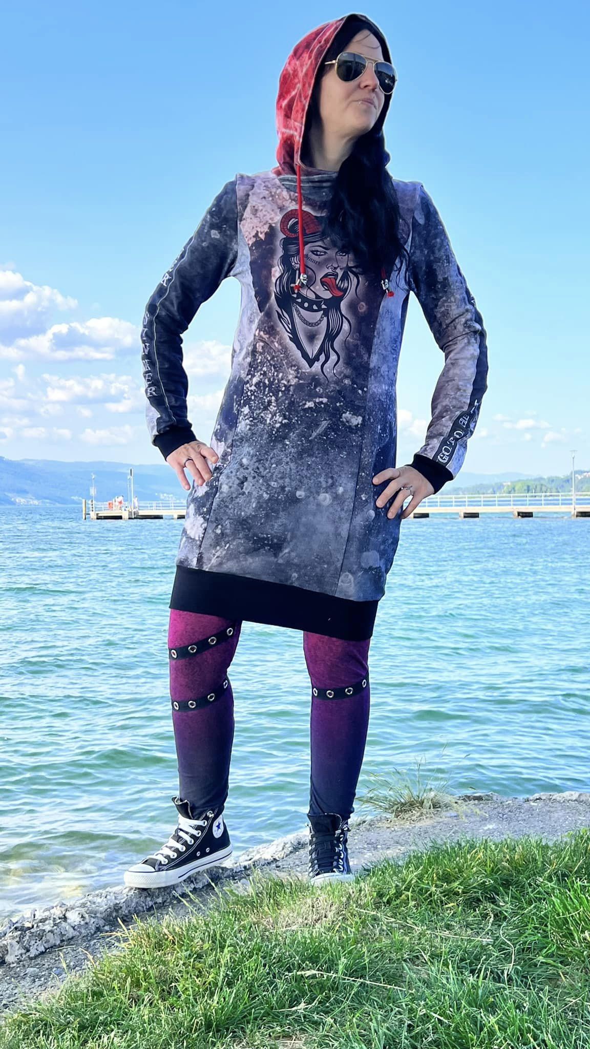 Hoodiekleid Jonine Gr. 32-48 beamerfähig