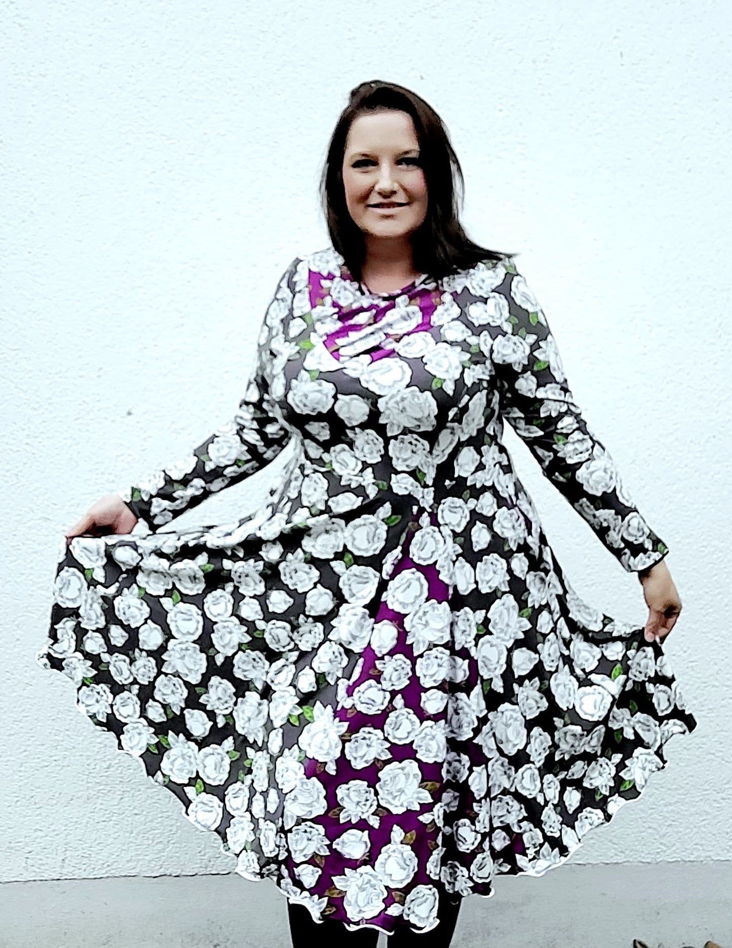 Kleid Valentina mit Godet Gr. 48-56 beamerfähig