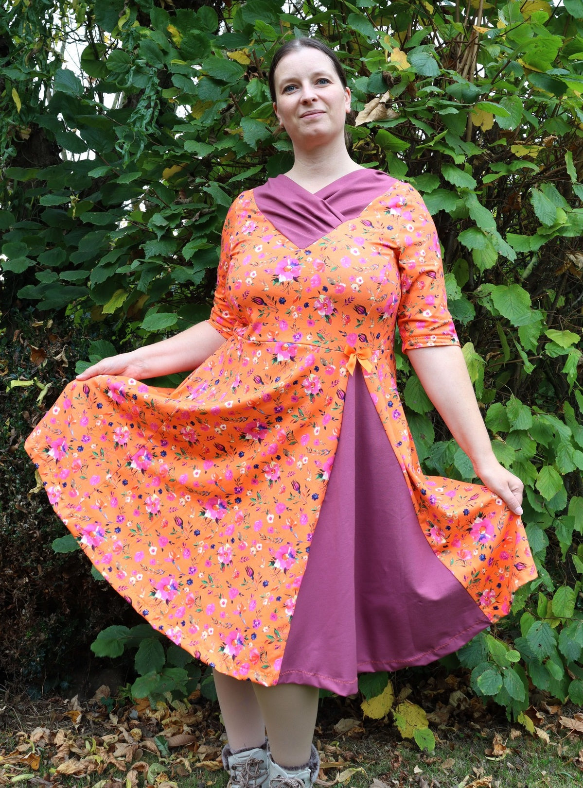 Kleid Valentina mit Godet Gr. 48-56 beamerfähig